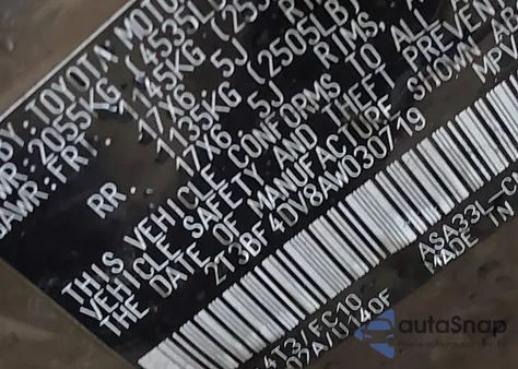 2010 Toyota Rav4 из США, поврежденный, VIN 2T3BF4DV8AW030719